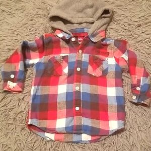 Quicksilver Hooded Flannel